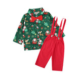 Maxbell Christmas Costume with Bowtie Gentleman Outfits for Kids Children Stage Show Clip Suspenders