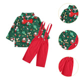 Maxbell Christmas Costume with Bowtie Gentleman Outfits for Kids Children Stage Show Clip Suspenders