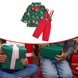 Maxbell Christmas Costume with Bowtie Gentleman Outfits for Kids Children Stage Show Clip Suspenders