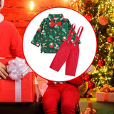 Maxbell Christmas Costume with Bowtie Gentleman Outfits for Kids Children Stage Show Clip Suspenders