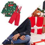 Maxbell Christmas Costume with Bowtie Gentleman Outfits for Kids Children Stage Show Clip Suspenders