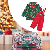 Maxbell Christmas Costume with Bowtie Gentleman Outfits for Kids Children Stage Show Clip Suspenders