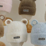 Maxbell Baby Winter Hat Cute Girls Boys Snow Hat Infant Trendy Neck Warmer Balaclava White