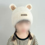 Maxbell Baby Winter Hat Cute Girls Boys Snow Hat Infant Trendy Neck Warmer Balaclava White