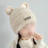 Maxbell Baby Winter Hat Cute Girls Boys Snow Hat Infant Trendy Neck Warmer Balaclava Beige