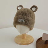 Maxbell Baby Winter Hat Cute Girls Boys Snow Hat Infant Trendy Neck Warmer Balaclava Brown