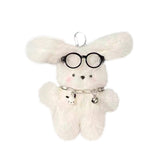 Maxbell Plush Keychain Novelty Cartoon Keychain Charm for Kids Adults Birthday Gifts With Glasses
