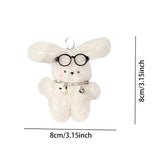 Maxbell Plush Keychain Novelty Cartoon Keychain Charm for Kids Adults Birthday Gifts With Glasses