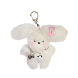 Maxbell Plush Keychain Novelty Cartoon Keychain Charm for Kids Adults Birthday Gifts With hairclip