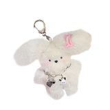 Maxbell Plush Keychain Novelty Cartoon Keychain Charm for Kids Adults Birthday Gifts With hairclip
