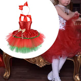 Maxbell Tutu Dress for Girls Lovely Dressing up Kids Cosplay Props Gift Sequin Tulle 100cm  to 110cm Red