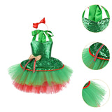 Maxbell Tutu Dress for Girls Lovely Dressing up Kids Cosplay Props Gift Sequin Tulle 80cm Green