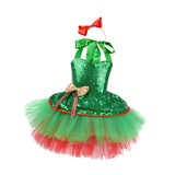 Maxbell Tutu Dress for Girls Lovely Dressing up Kids Cosplay Props Gift Sequin Tulle 90cm Green