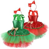 Maxbell Tutu Dress for Girls Lovely Dressing up Kids Cosplay Props Gift Sequin Tulle 120cm Green