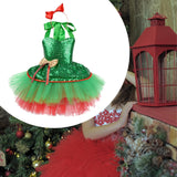 Maxbell Tutu Dress for Girls Lovely Dressing up Kids Cosplay Props Gift Sequin Tulle 130cm Green