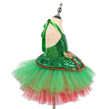 Maxbell Tutu Dress for Girls Lovely Dressing up Kids Cosplay Props Gift Sequin Tulle 130cm Green