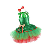 Maxbell Tutu Dress for Girls Lovely Dressing up Kids Cosplay Props Gift Sequin Tulle 140cm Green