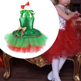 Maxbell Tutu Dress for Girls Lovely Dressing up Kids Cosplay Props Gift Sequin Tulle 150cm Green