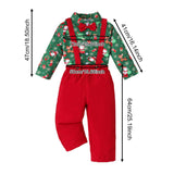 Maxbell Gentleman Outfits with Bow Tie Christmas Outfits for Kids Children Festivals Long Sleeve Button