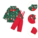 Maxbell Gentleman Outfits with Bow Tie Christmas Outfits for Kids Children Festivals Long Sleeve Clip