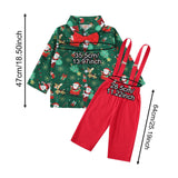Maxbell Gentleman Outfits with Bow Tie Christmas Outfits for Kids Children Festivals Long Sleeve Clip