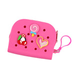 Silicone Beach Hole Bag Stylish Portable Beach Hole Bag for Party Traveling Beach Rose