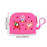 Silicone Beach Hole Bag Stylish Portable Beach Hole Bag for Party Traveling Beach Rose