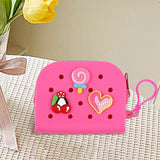 Silicone Beach Hole Bag Stylish Portable Beach Hole Bag for Party Traveling Beach Rose