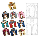 Maxbell Kids Suspender and Bow Tie Tuxedo Suspender for Boys Girls Children Trousers Khaki