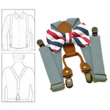 Maxbell Kids Suspender and Bow Tie Tuxedo Suspender for Boys Girls Children Trousers Gray