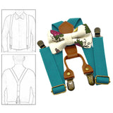 Maxbell Kids Suspender and Bow Tie Tuxedo Suspender for Boys Girls Children Trousers Blue Green