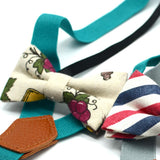 Maxbell Kids Suspender and Bow Tie Tuxedo Suspender for Boys Girls Children Trousers Blue Green