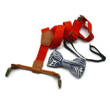 Maxbell Kids Suspender and Bow Tie Tuxedo Suspender for Boys Girls Children Trousers Red