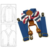 Maxbell Kids Suspender and Bow Tie Tuxedo Suspender for Boys Girls Children Trousers Dark Blue
