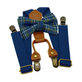 Maxbell Kids Suspender and Bow Tie Tuxedo Suspender for Boys Girls Children Trousers Navy