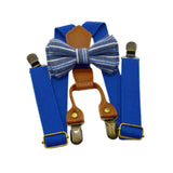 Maxbell Kids Suspender and Bow Tie Tuxedo Suspender for Boys Girls Children Trousers Blue