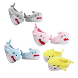 Maxbell Shark Slippers Winter Cartoon Indoor Shoes Keep Warm Anti Slip Kids Slippers Gray