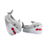Maxbell Shark Slippers Winter Cartoon Indoor Shoes Keep Warm Anti Slip Kids Slippers Gray