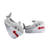 Maxbell Shark Slippers Winter Cartoon Indoor Shoes Keep Warm Anti Slip Kids Slippers Gray