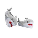 Maxbell Shark Slippers Winter Cartoon Indoor Shoes Keep Warm Anti Slip Kids Slippers Gray
