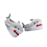 Maxbell Shark Slippers Winter Cartoon Indoor Shoes Keep Warm Anti Slip Kids Slippers Gray