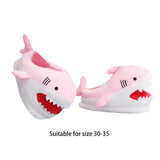 Maxbell Shark Slippers Winter Cartoon Indoor Shoes Keep Warm Anti Slip Kids Slippers Pink