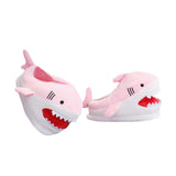 Maxbell Shark Slippers Winter Cartoon Indoor Shoes Keep Warm Anti Slip Kids Slippers Pink