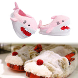 Maxbell Shark Slippers Winter Cartoon Indoor Shoes Keep Warm Anti Slip Kids Slippers Pink
