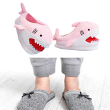 Maxbell Shark Slippers Winter Cartoon Indoor Shoes Keep Warm Anti Slip Kids Slippers Pink
