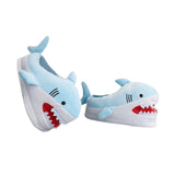 Maxbell Shark Slippers Winter Cartoon Indoor Shoes Keep Warm Anti Slip Kids Slippers Blue