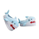 Maxbell Shark Slippers Winter Cartoon Indoor Shoes Keep Warm Anti Slip Kids Slippers Blue