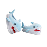 Maxbell Shark Slippers Winter Cartoon Indoor Shoes Keep Warm Anti Slip Kids Slippers Blue