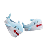 Maxbell Shark Slippers Winter Cartoon Indoor Shoes Keep Warm Anti Slip Kids Slippers Blue