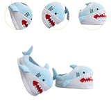 Maxbell Shark Slippers Winter Cartoon Indoor Shoes Keep Warm Anti Slip Kids Slippers Blue